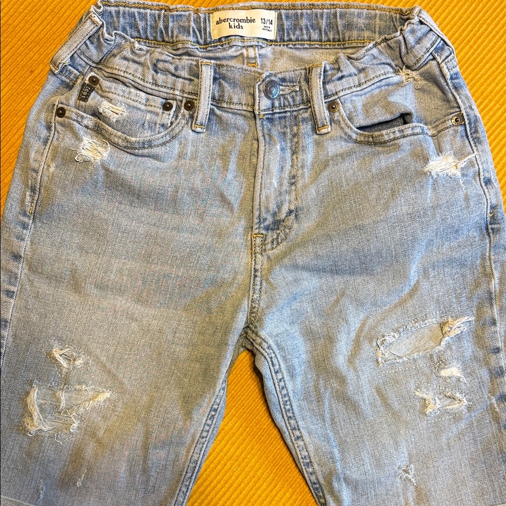Abercrombie Kids Distressed Light Blue Shorts